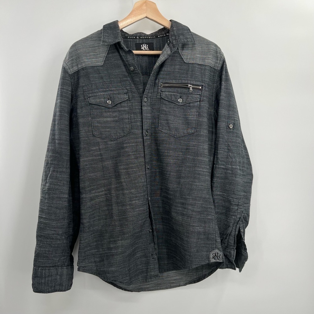 Rock & Republic Button Down Shirt Mens Small